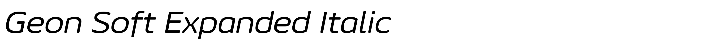 Geon Soft Expanded Italic